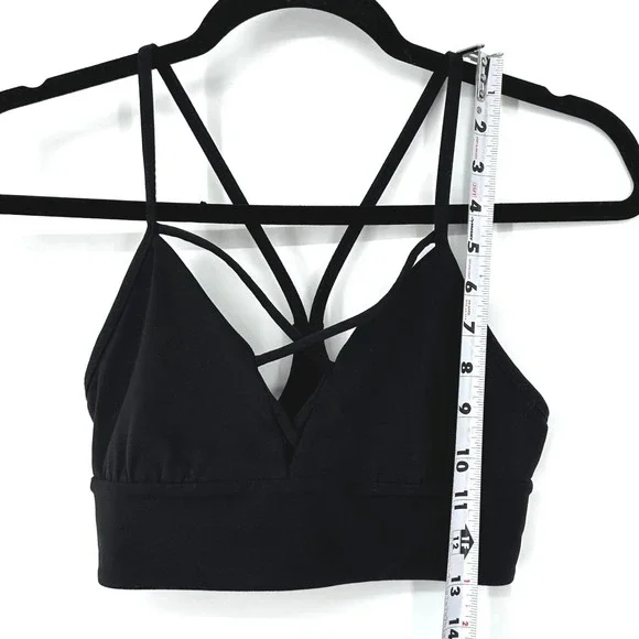 Lululemon Black Strappy Criss Cross Sports Bra Expand Your Limits Sz 6 - W2BDMS - Picture 6 of 7